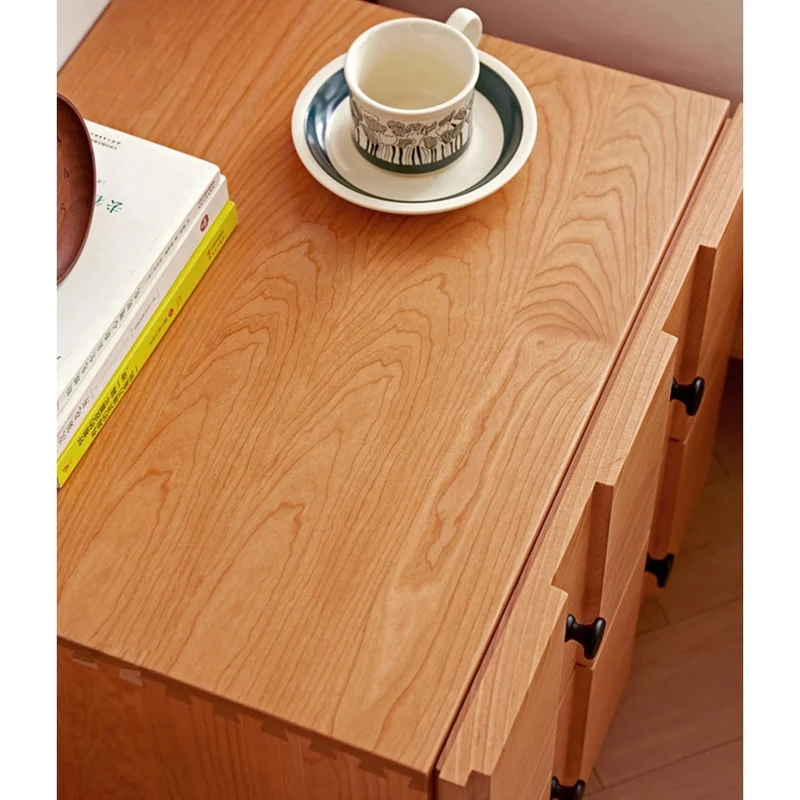 Italy Vintage Style Cherry Wood Nightstand