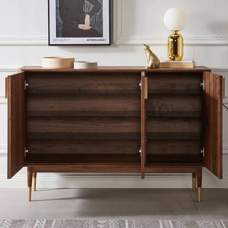 Hand-Crafted Black Walnut Wood Shoe Sideboard
