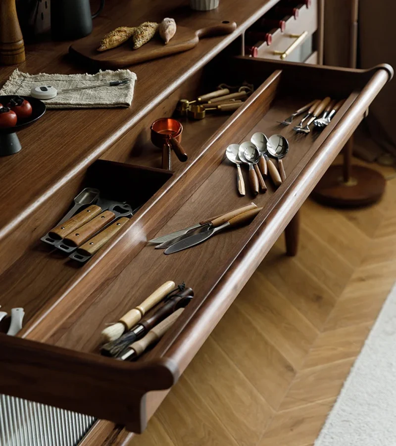 Mystique Solid American Walnut Wood Kitchen Storage Cupboard