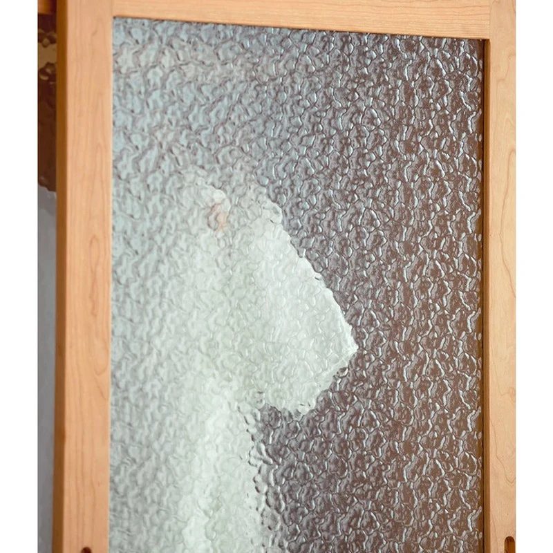 Sleek Sliding Door Cherry Wood Wardrobe