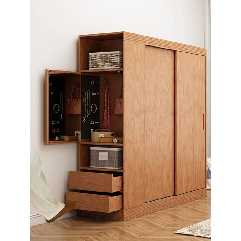 Art Deco Inspired Cherry Wood Wardrobe