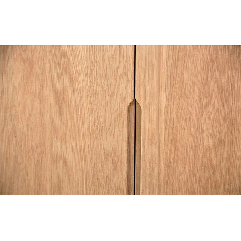 Lavish Custom White Oak Wood Wardrobe