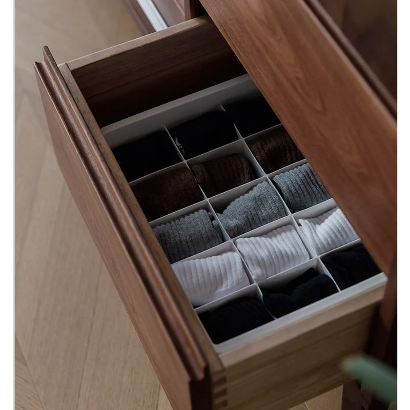 Charming Blinds Retro Black Walnut Wood Wardrobe
