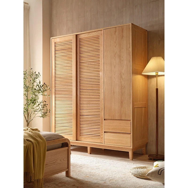 Charming Blinds Retro Black Walnut Wood Wardrobe