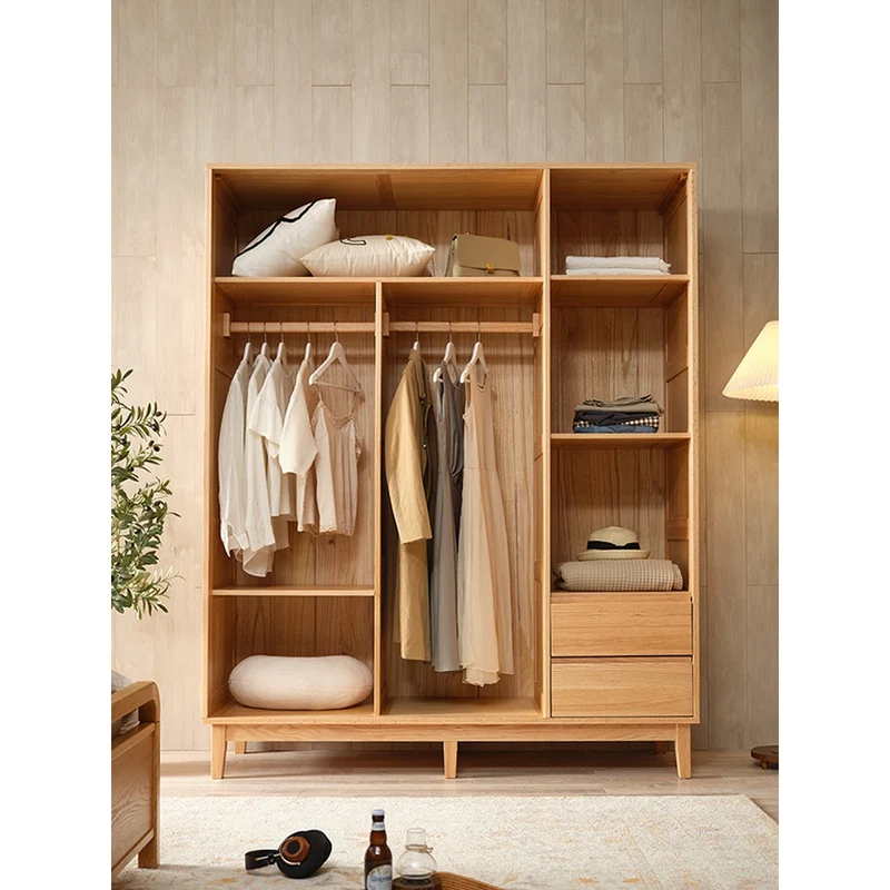 Charming Blinds Retro Black Walnut Wood Wardrobe