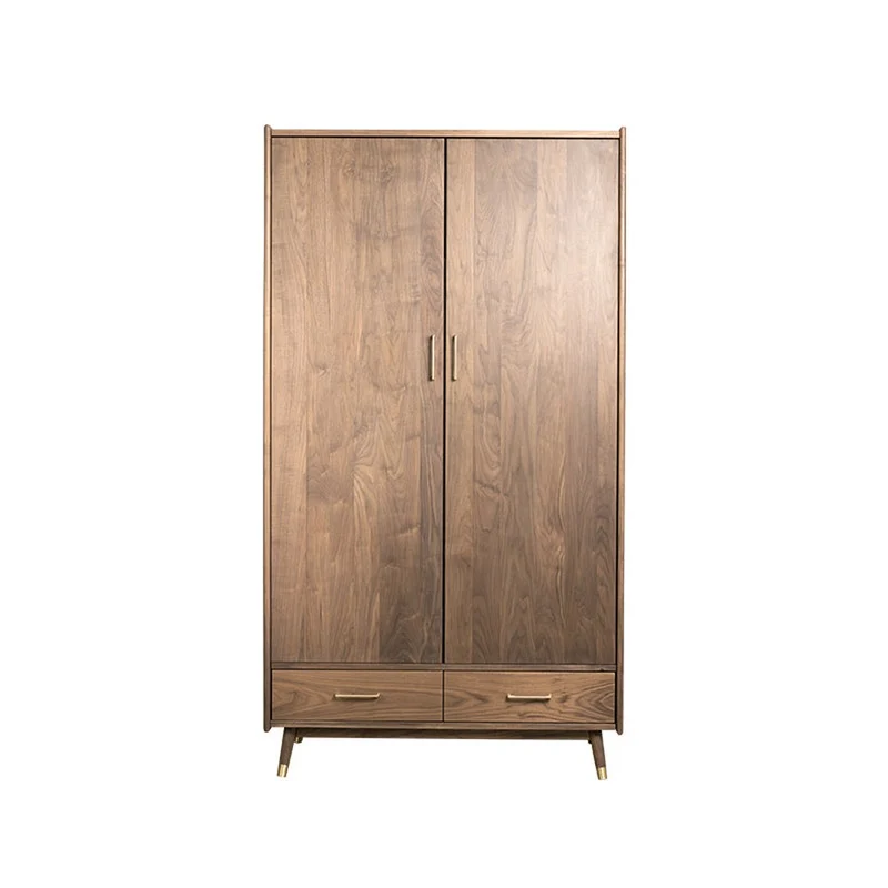 Arcane Modern Walnut Wood Wardrobe