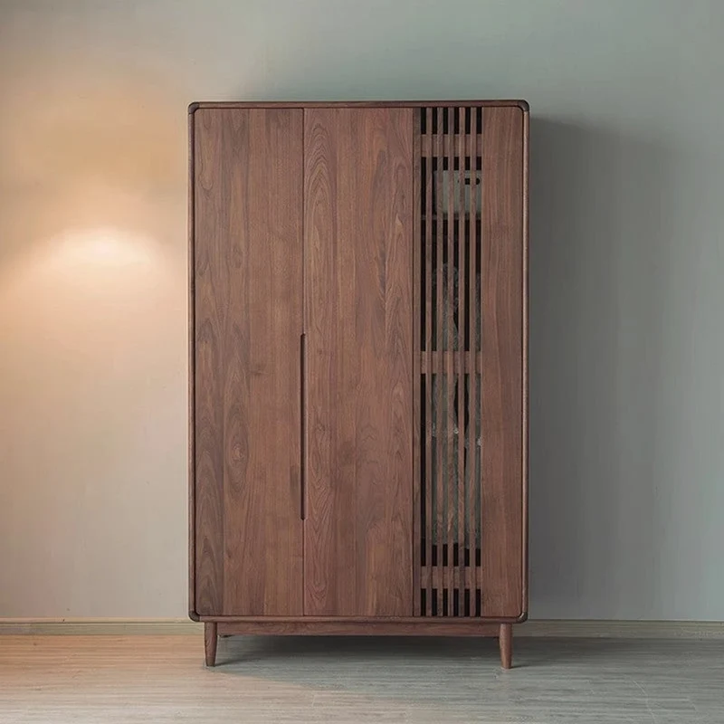 Fathom Black Walnut Wood Wardrobe