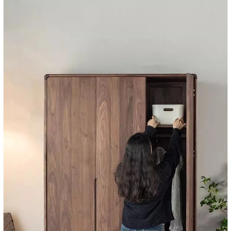 Fathom Black Walnut Wood Wardrobe