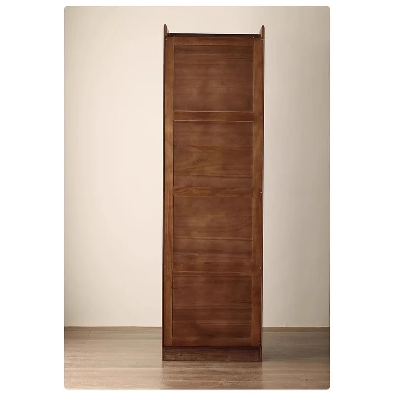 Sophisticated 2 Sliding Door Black Walnut Wood Wardrobe