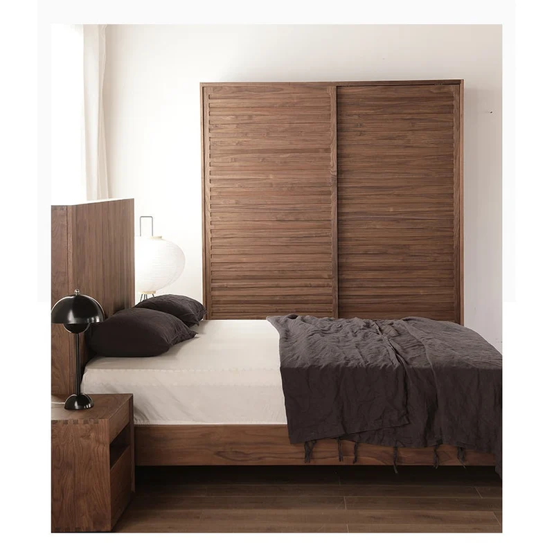 Venture Extendable Shelves Black Walnut Wood Wardrobe
