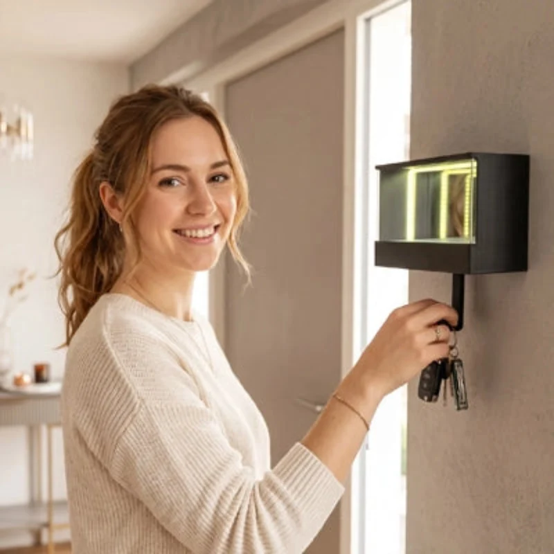 Porte clé mural lumineux effet miroir – CleariaHome Luma