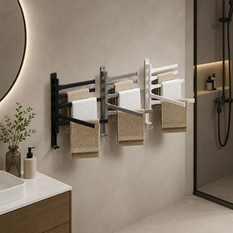 Porte serviette salle de bain CleariaHome Signature — rangement mural élégant et gain de place
