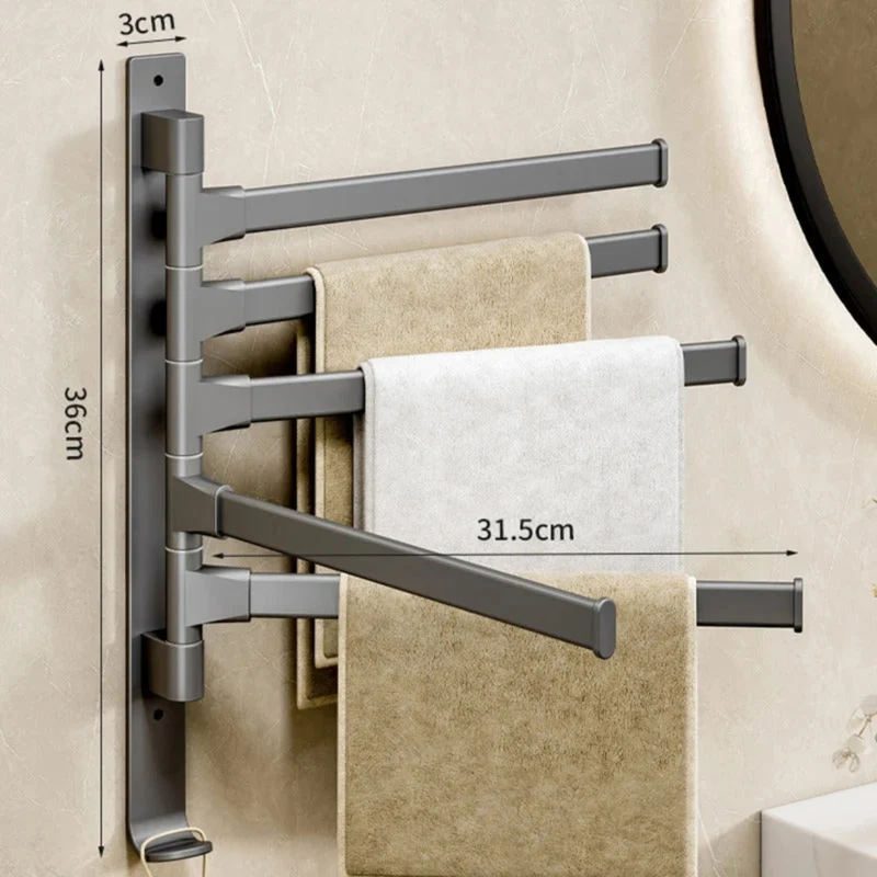 Porte serviette salle de bain CleariaHome Signature — rangement mural élégant et gain de place