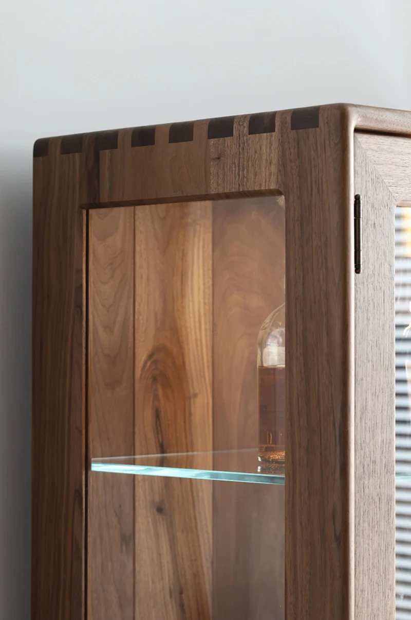 Eclipse Dark Walnut Wood Wine and Drink Cabinet