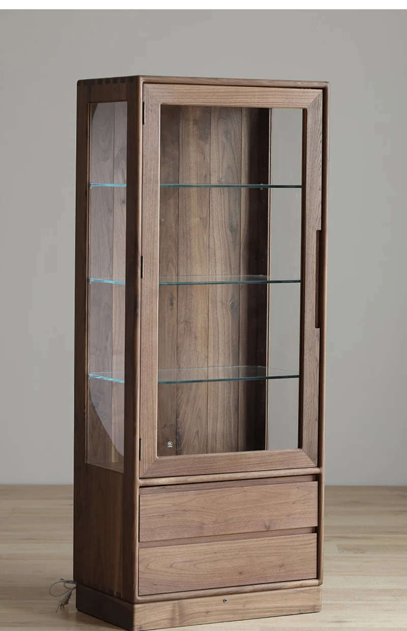 Eclipse Dark Walnut Wood Wine and Drink Cabinet