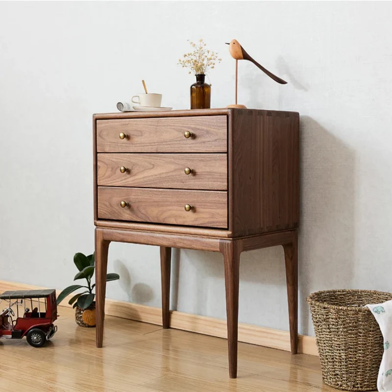 Arcadia Solid Walnut Wood Bedside Table