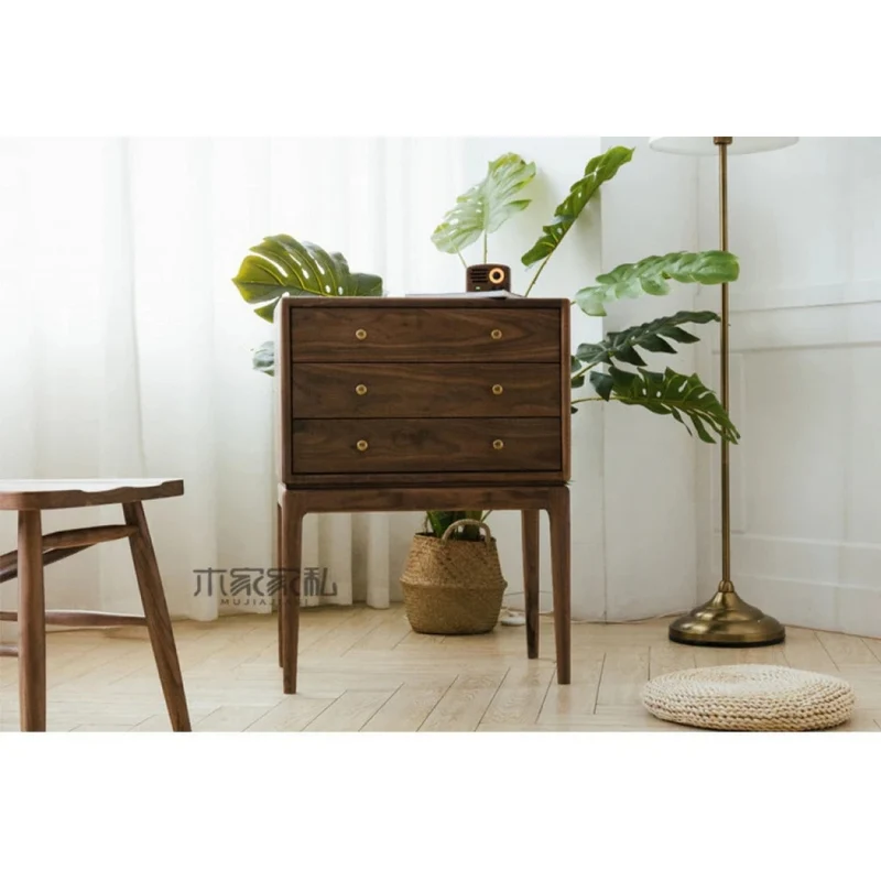 Arcadia Solid Walnut Wood Bedside Table