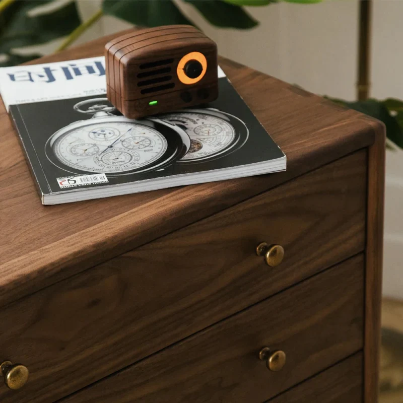Arcadia Solid Walnut Wood Bedside Table