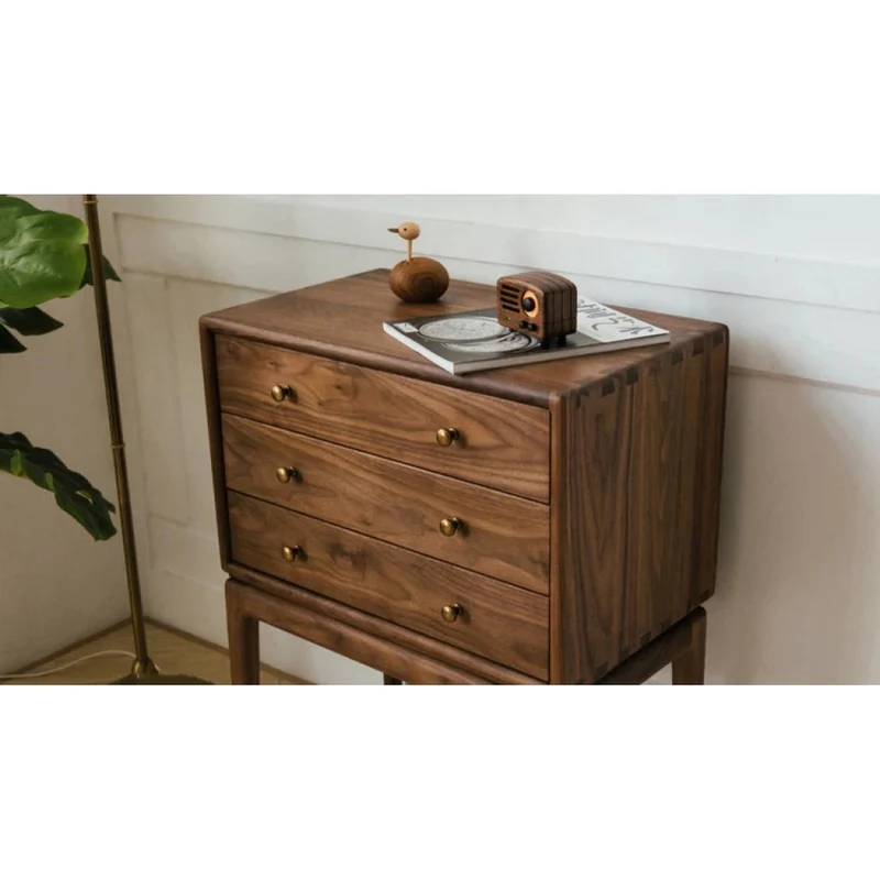 Arcadia Solid Walnut Wood Bedside Table