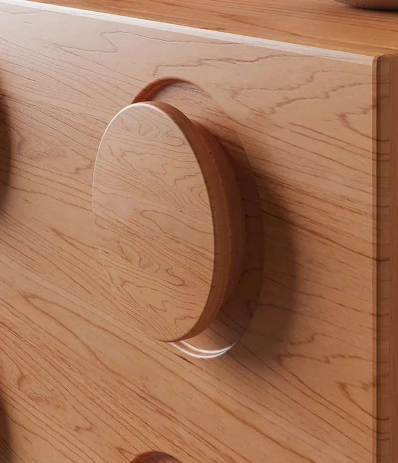 Nexus Eight Circle Point Design Cherry Wood Console Table