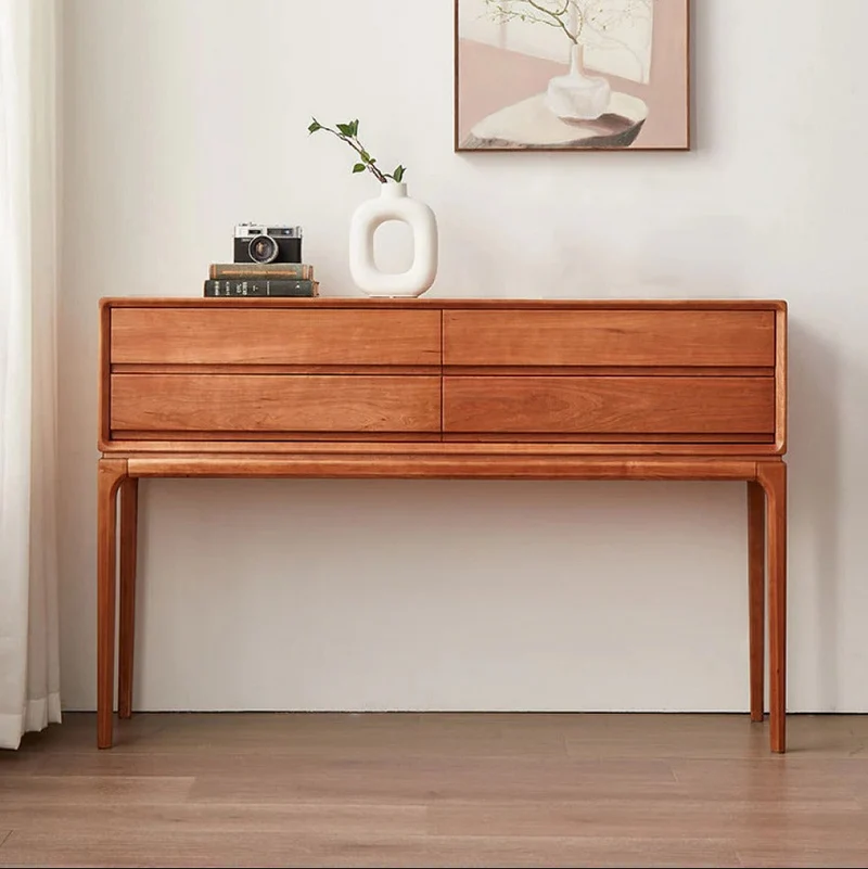 Oasis Antique 4 Drawers Solid Cherry Wood Console Table