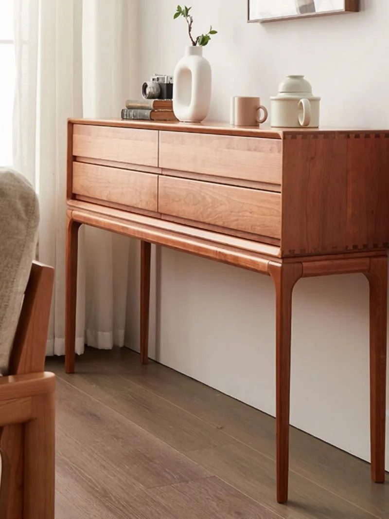 Oasis Antique 4 Drawers Solid Cherry Wood Console Table