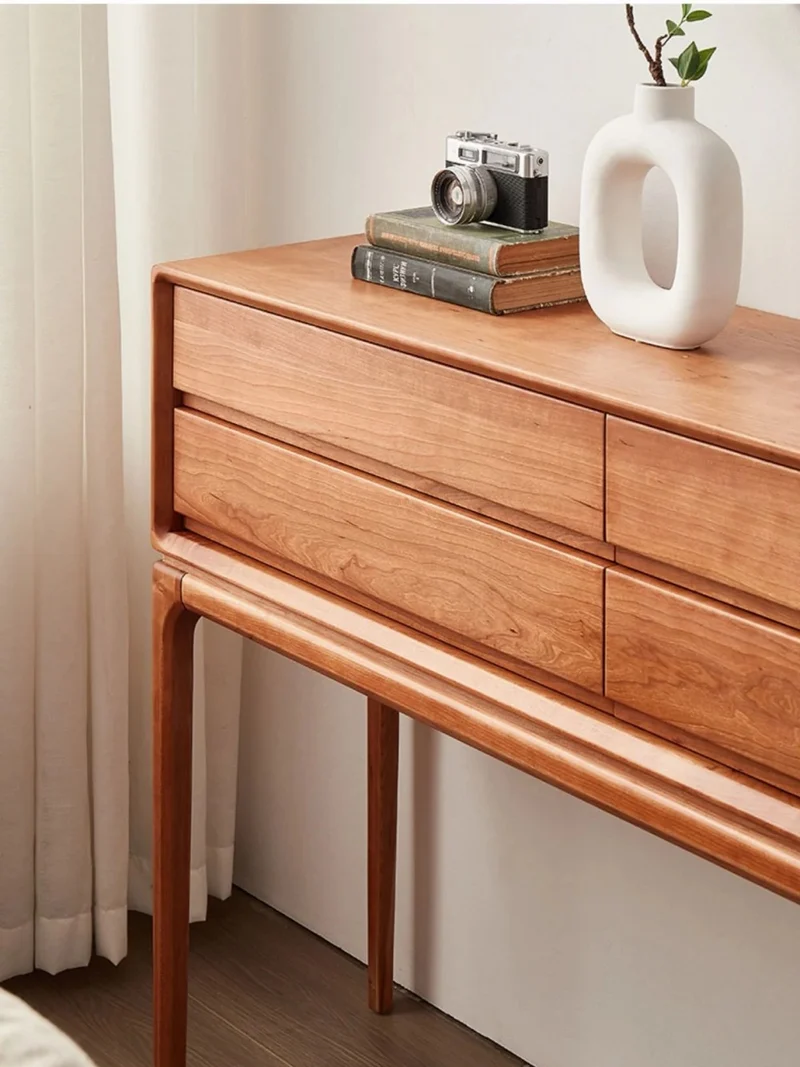 Oasis Antique 4 Drawers Solid Cherry Wood Console Table