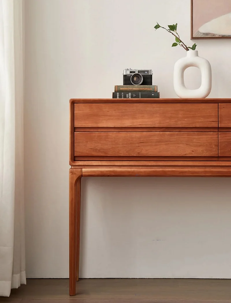 Oasis Antique 4 Drawers Solid Cherry Wood Console Table