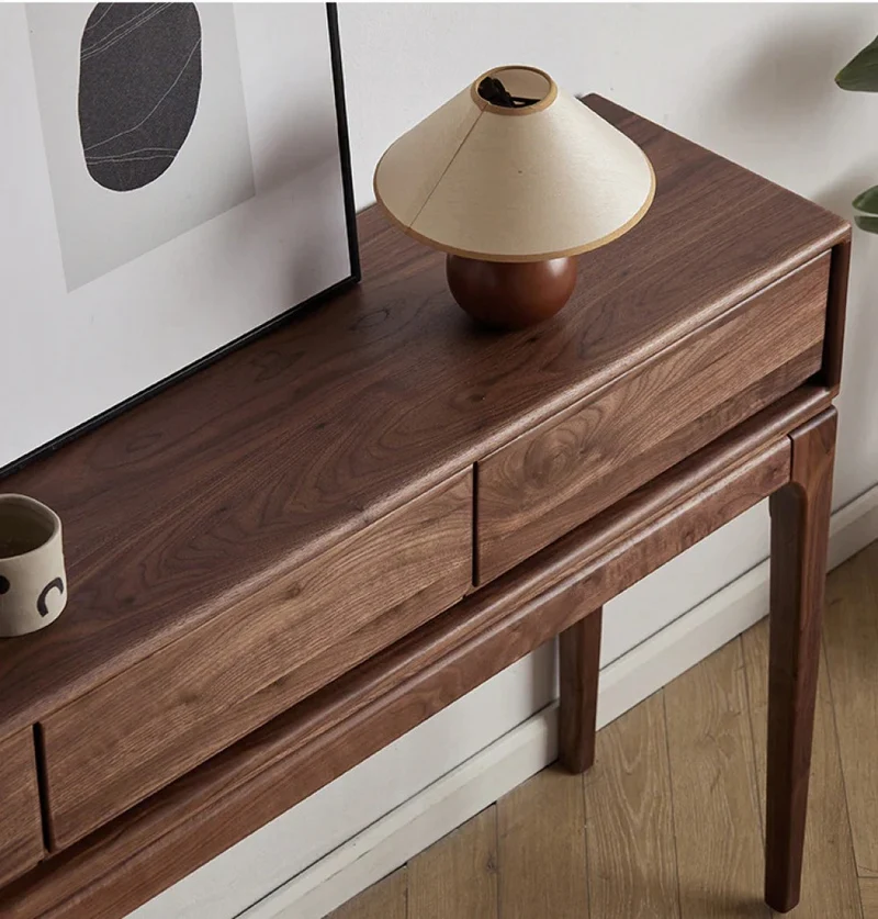 Cypress Entryway Solid Walnut Wood Console Table