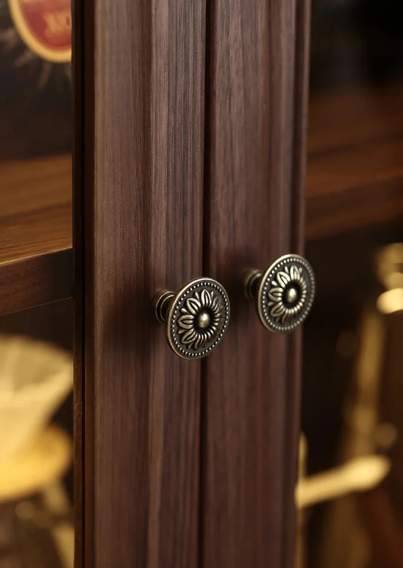 Exemplar Black Walnut Wood Display and Wine Storage Cupboard