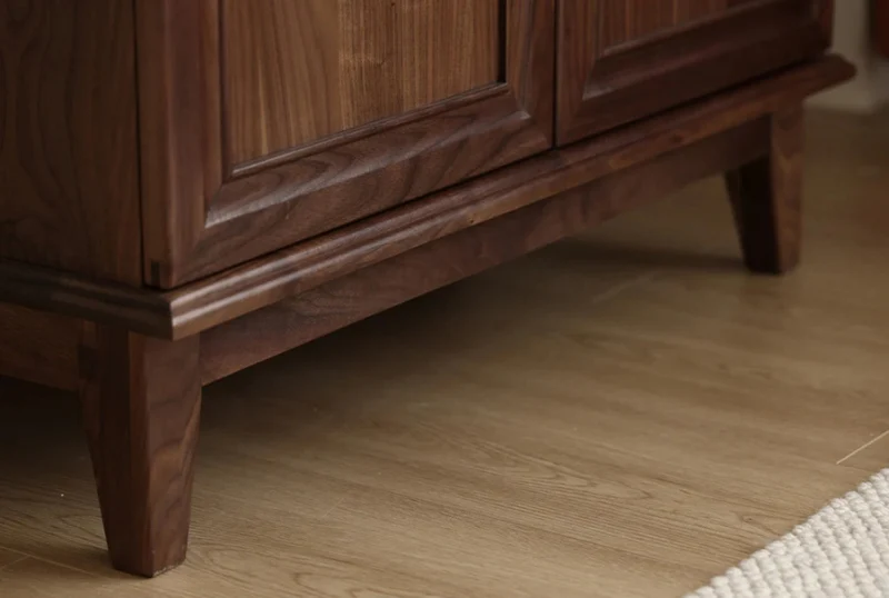 Exemplar Black Walnut Wood Display and Wine Storage Cupboard