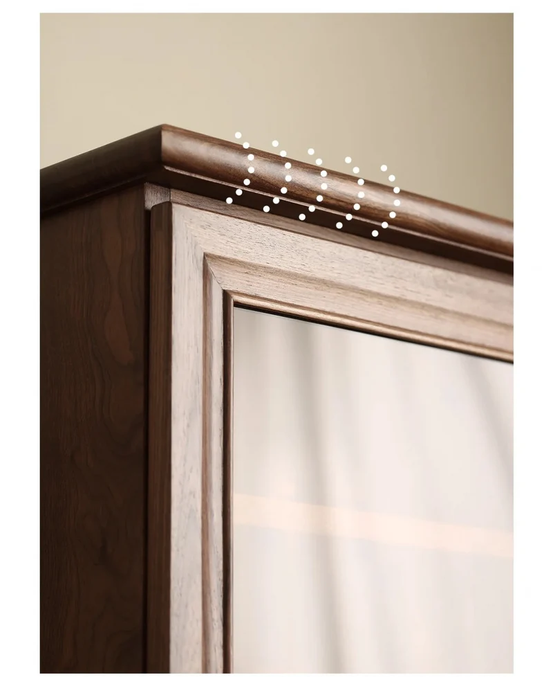 Orion Retro Black Walnut Wood Tall Storage Cabinet