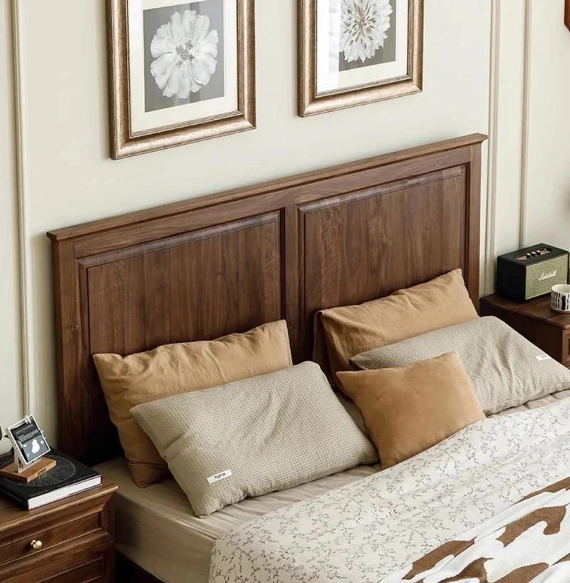 Wanderlust Classic Style Solid Black Walnut Wood Bed