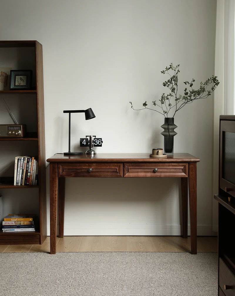 Mid Century Classic American Solid Walnut Wood Desk