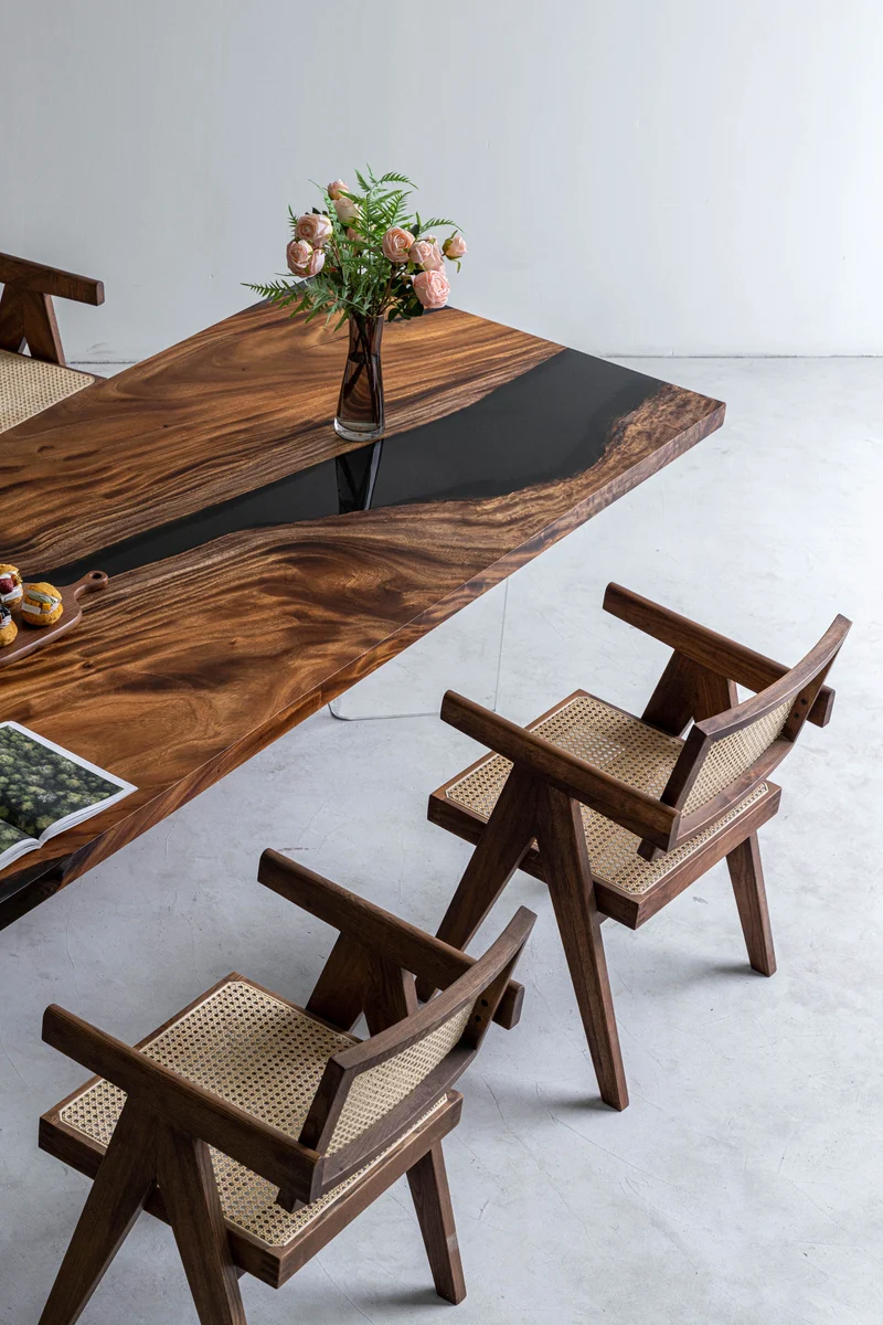 Elevate Black Walnut Color Stained Epoxy Resin Table