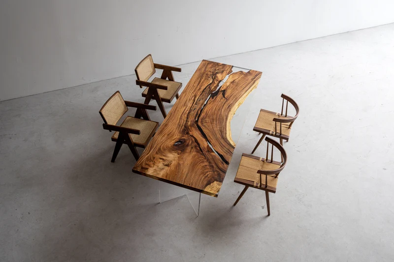 Forest Stream Solid Wood Epoxy Resin Table