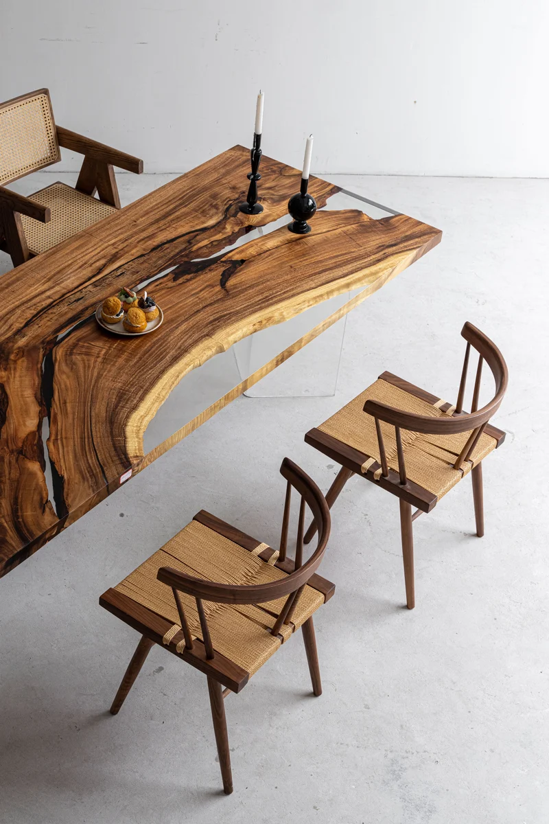 Forest Stream Solid Wood Epoxy Resin Table
