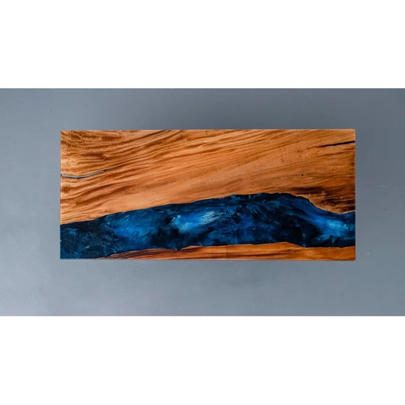 Blue Deep Sea South American Walnut Epoxy Resin Table