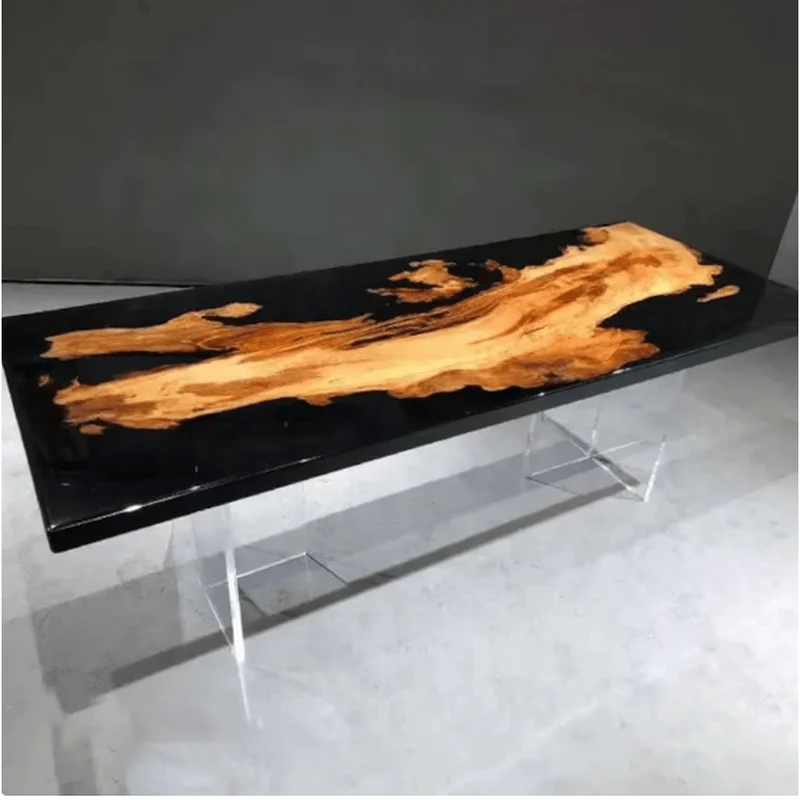 Floating Island Camphor Wood Epoxy Resin Table