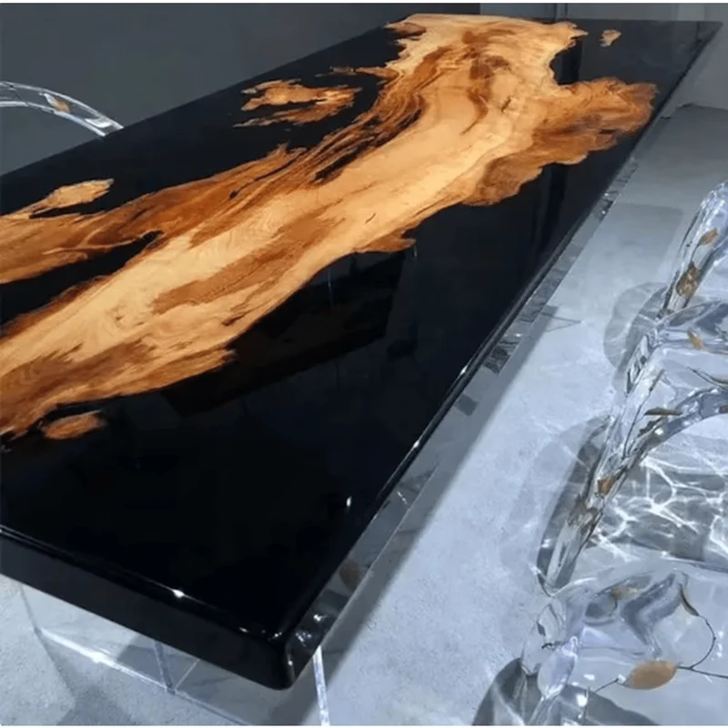 Floating Island Camphor Wood Epoxy Resin Table