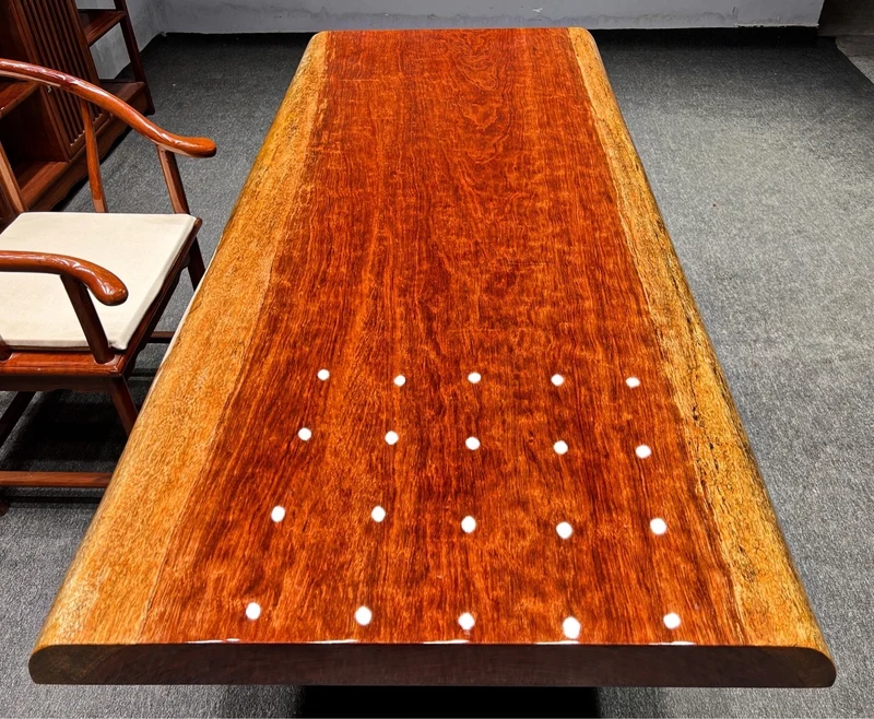 Live Edge Bubinga Slab Coffee Table