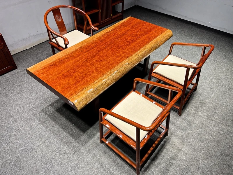 Live Edge Bubinga Slab Coffee Table