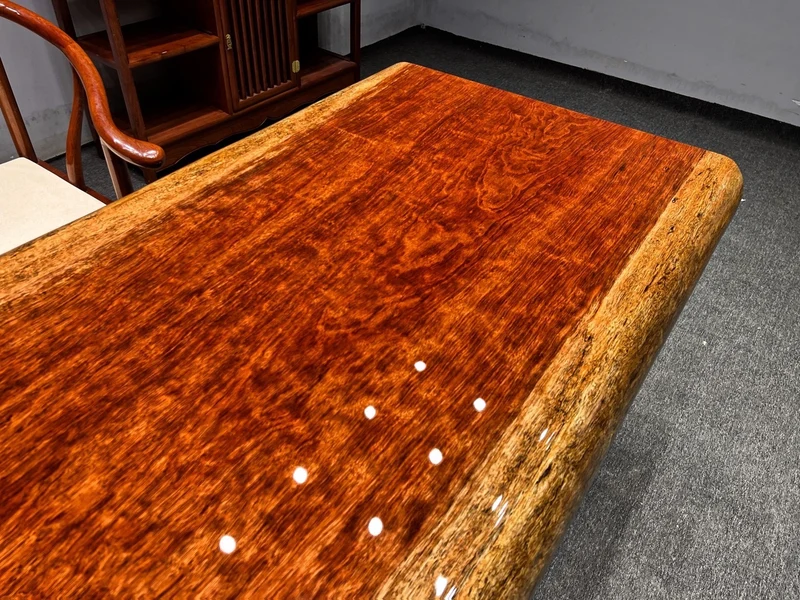 Live Edge Bubinga Slab Coffee Table