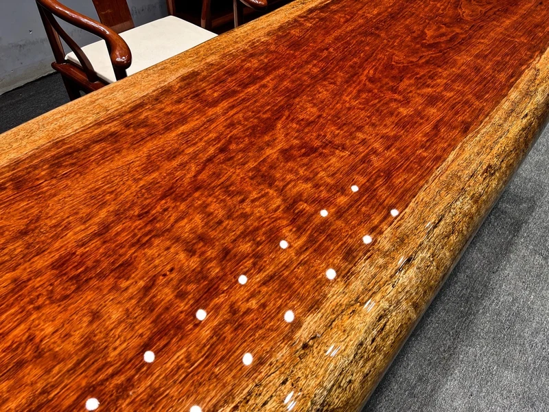 Live Edge Bubinga Slab Coffee Table