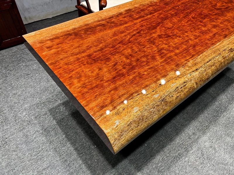 Live Edge Bubinga Slab Coffee Table