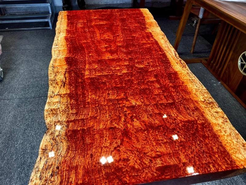 Natural Edge Bubinga Slab Table