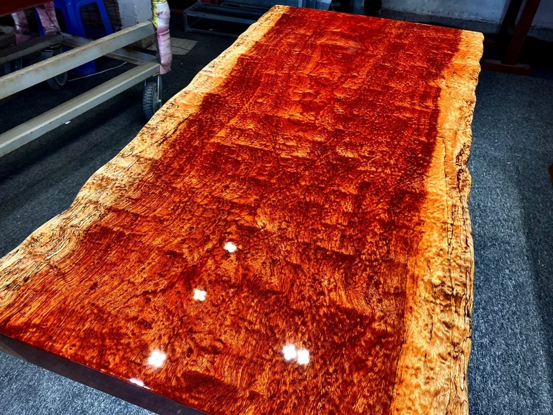 Natural Edge Bubinga Slab Table