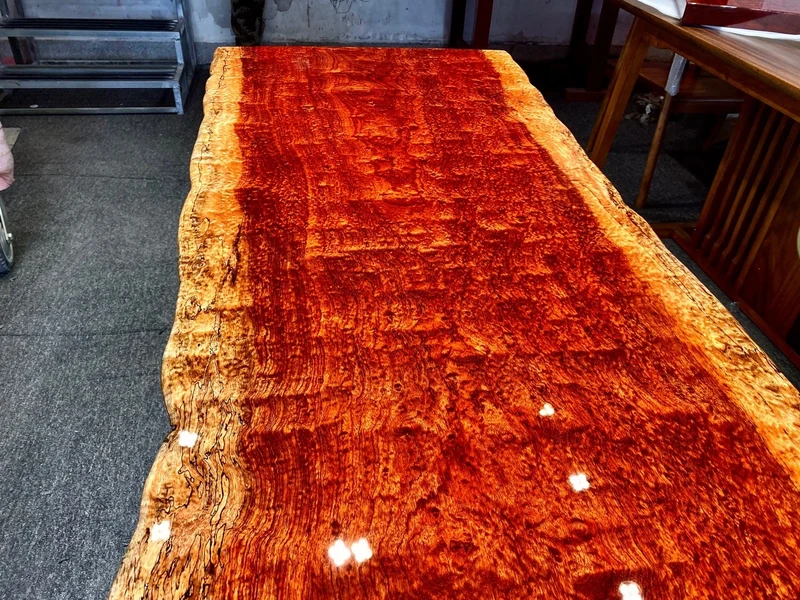 Natural Edge Bubinga Slab Table