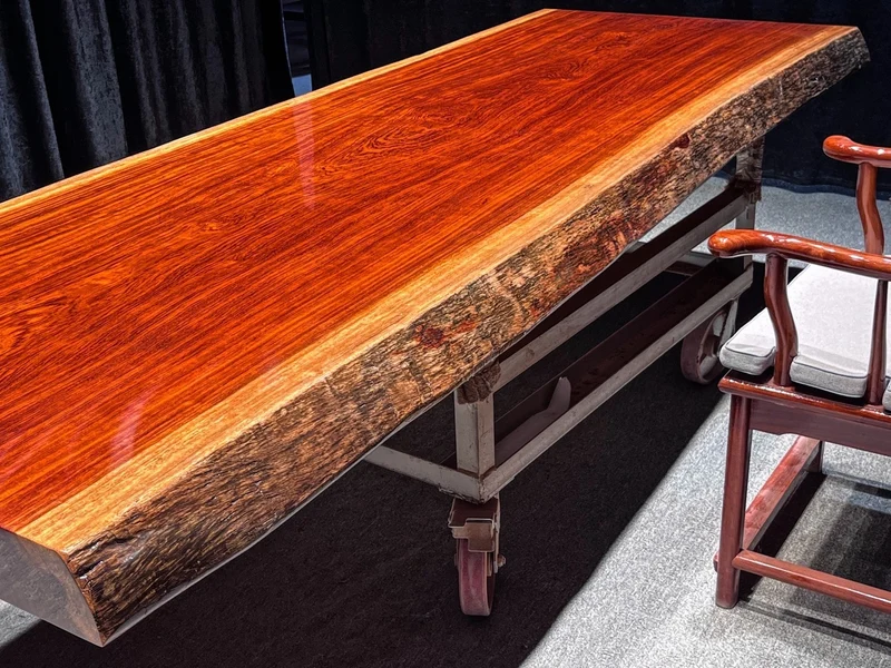 Natural Beauty Bubinga Wood Slab Table