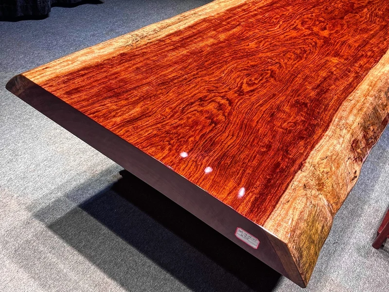 Noble Live Edge Bubinga Dining Table